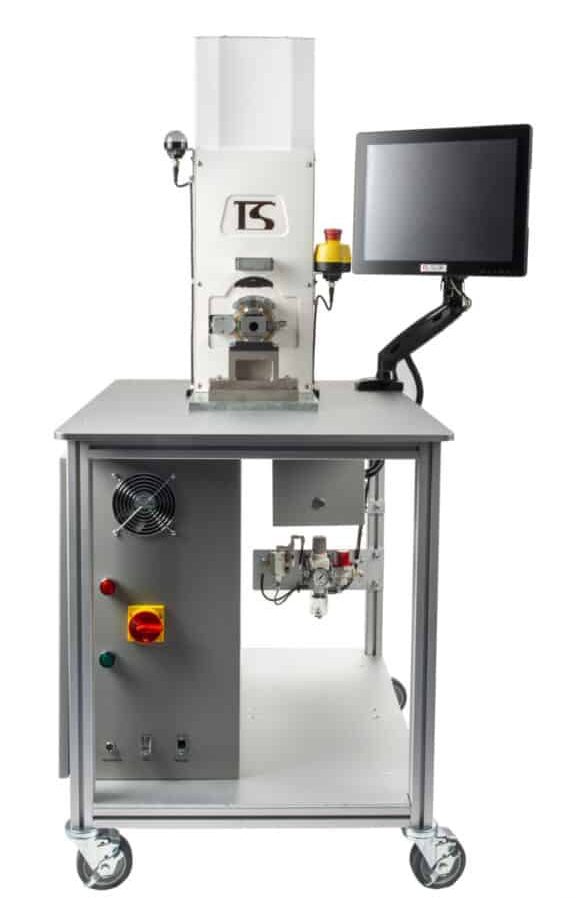This heavy-duty ultrasonic spot welding machine for Prismatic and Pouch Battery Welding is able to detect one single missing or added foil in a stack and can prevent foil breaks.